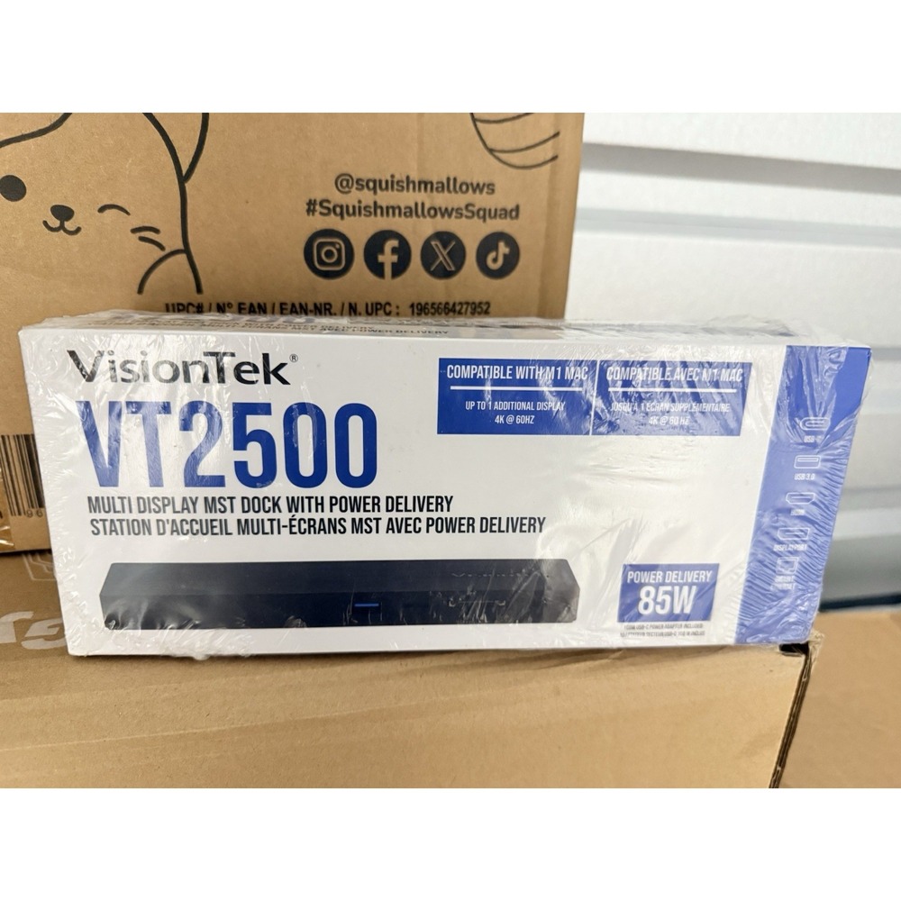 VisionTek VT2500‎ USB-C Docking Station HDMI USB 3.0 GbE 85W Power Delivery
